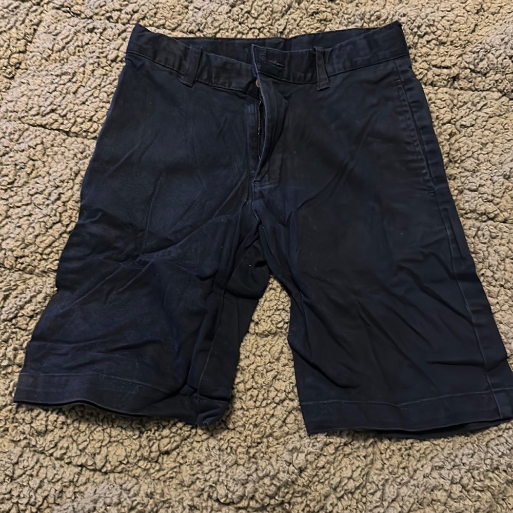 Boy wonder nation size 12 navy blue cargo shorts uniform approved, adjustable